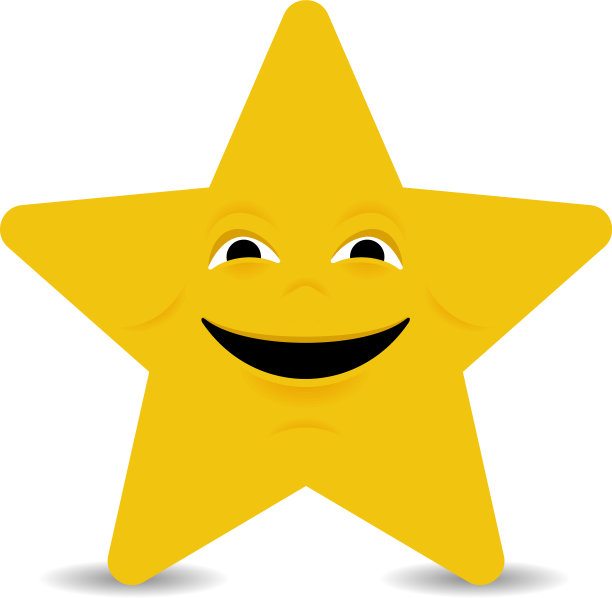 微笑的星星作为积极的反馈激励图片下载