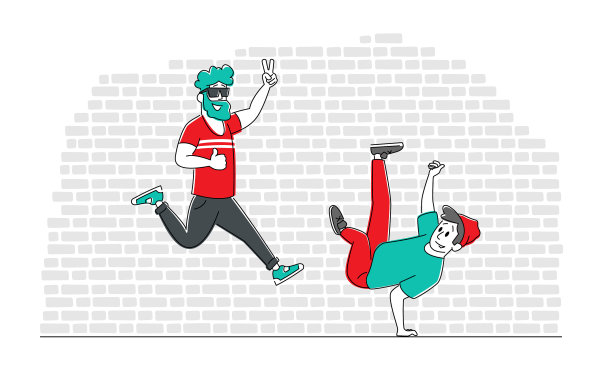 年轻人业余时间跳现代舞图片下载