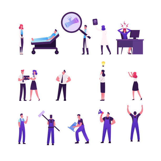 设置男女医生和病人图片下载