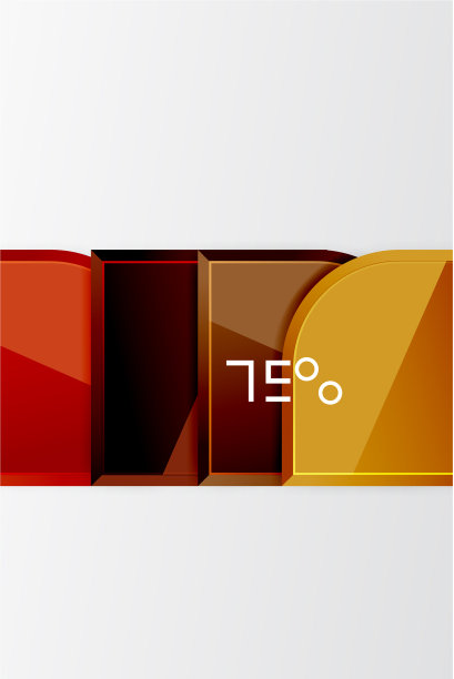 光滑的玻璃方块与圆形元素几何图片下载