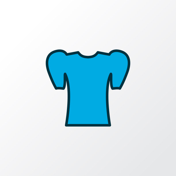 泡泡袖衬衫图标彩色线条符号图片下载