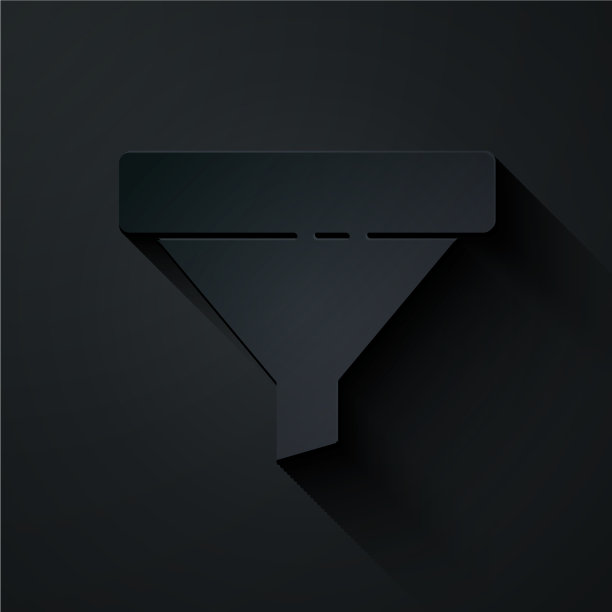 剪纸销售漏斗与箭头营销图片下载