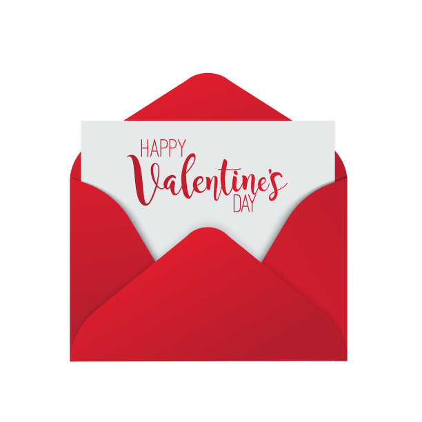 情书与信息的情人节贺卡图片下载