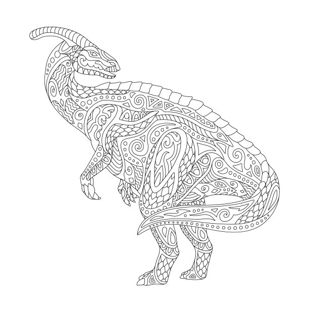 线条艺术为涂色书页与副azaurolof图片下载