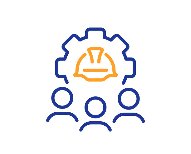 工程团队线图标工程师或架构师图片下载