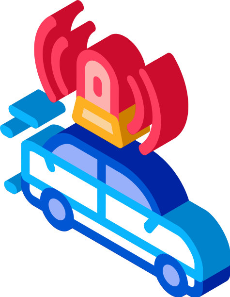 闪烁警车等距图标图片下载