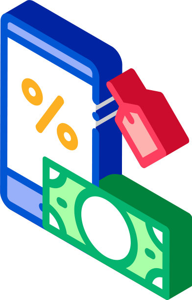 钱手机质押等距图标图片下载