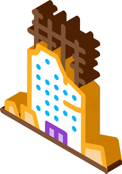 倒塌房屋与初始基础等距图片下载