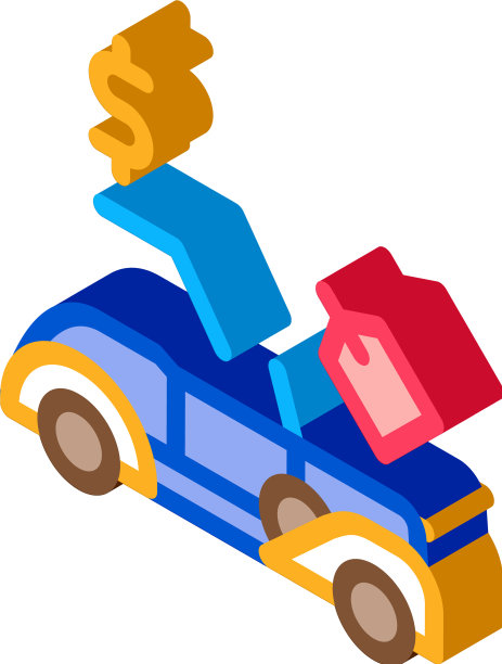 汽车拍卖等距图标图片下载