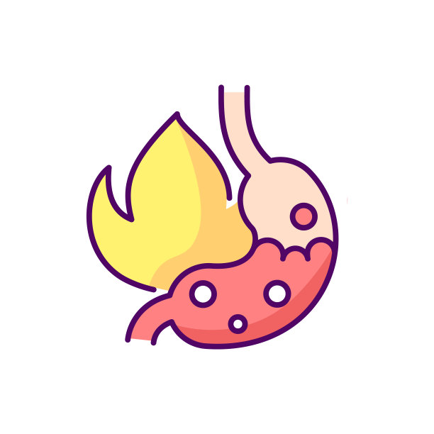 胃灼热RGB颜色图标图片下载