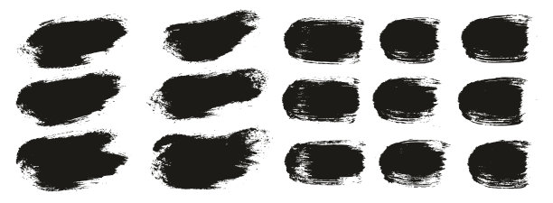 圆形笔刷粗短背景和直线混合艺术家笔刷高细节抽象矢量背景混合集图片下载