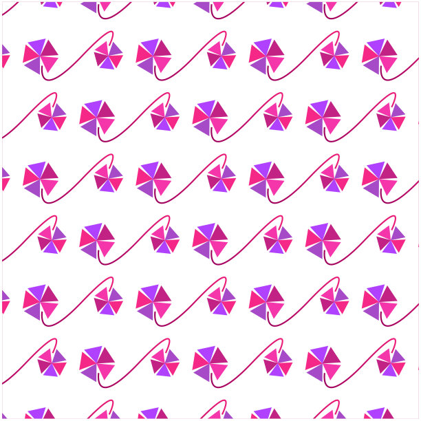 白色背景上简单的紫色花卉图案设计图片下载