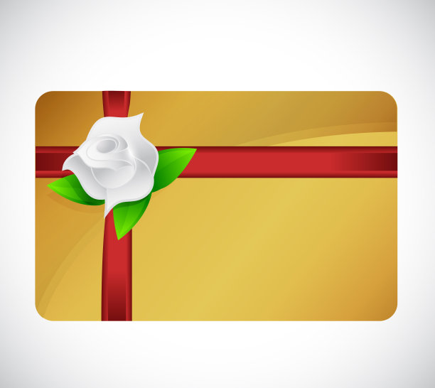礼品卡玫瑰插图设计图片下载