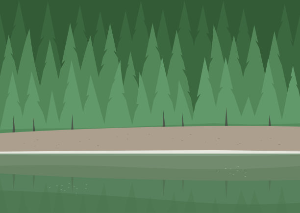 一山云杉林尽收眼底，一山湖滨，旅游，自然野生，无人图片下载