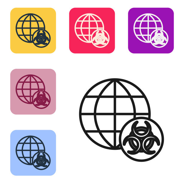 黑线GMO图标隔离在白色背景。转基因生物的缩写。Dna食品修改。设置图标的颜色方形按钮。向量图片下载