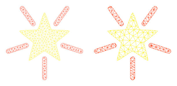 亮星图标-多边形网格图片下载