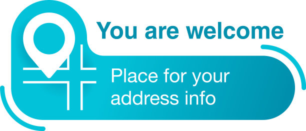 地址块模板为网站或横幅图片下载