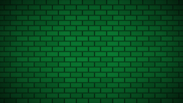 蓝色霓虹灯挂在带有复制空间的空砖墙上图片下载