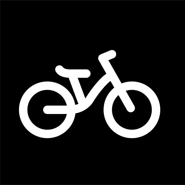 简单的自行车线轮廓矢量图标插图设计孤立的背景图片下载