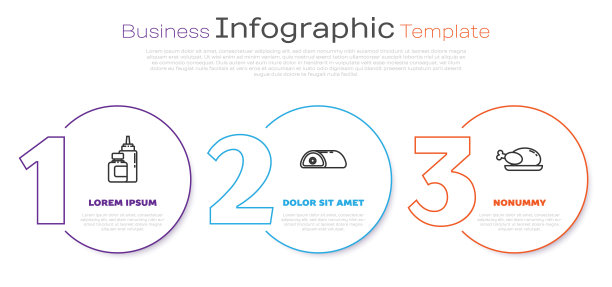 配酱料瓶，肉类和烤火鸡或鸡肉。业务信息模板。向量图片下载