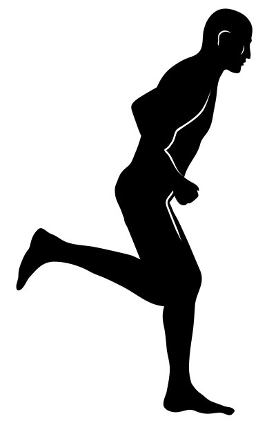 跑步的人在剪影向量图片下载
