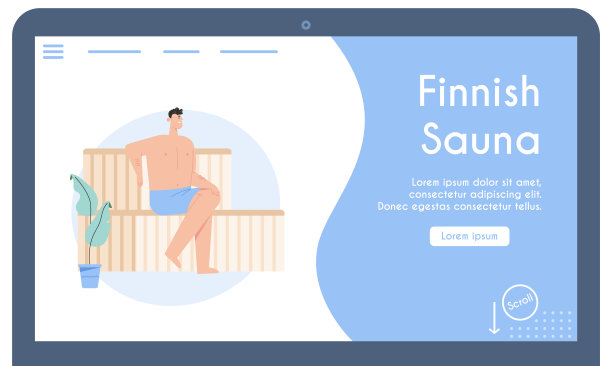 芬兰桑拿概念的矢量旗帜图片下载