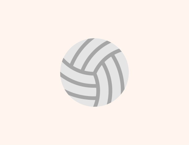 排球球矢量图标。孤立的彩色排球球标志图片下载