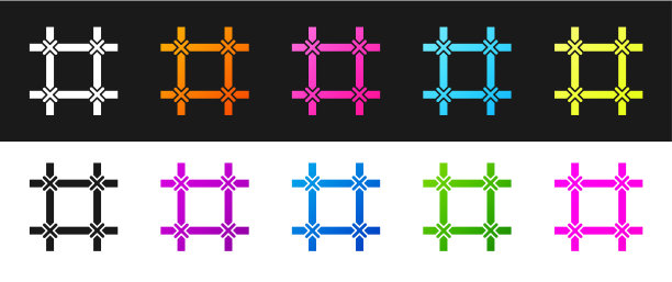 将监狱窗口图标隔离在黑白背景上。向量图片下载