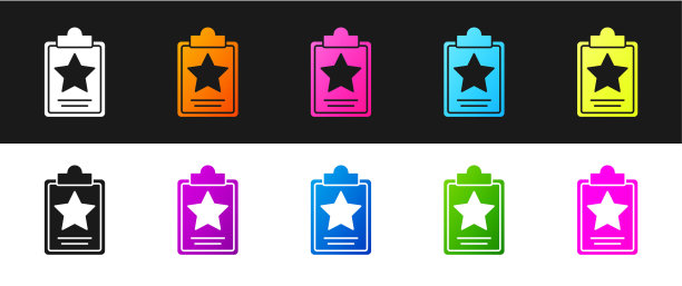 设置美国独立日图标孤立在黑色和白色的背景。7月4日。美利坚合众国国家。向量图片下载