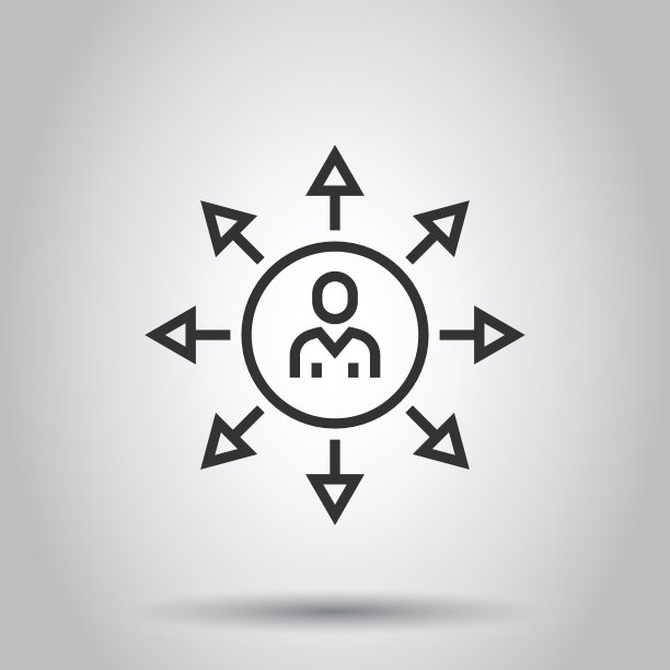 平面风格的意识图标。在白色孤立的背景上构思人体矢量插图。客户大脑经营理念。图片下载