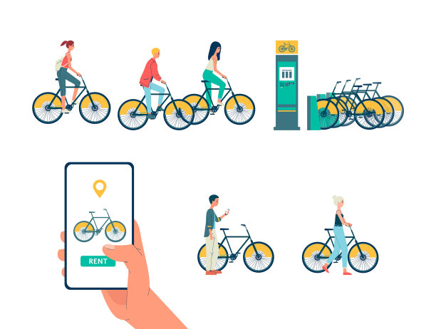 自行车租赁，车辆设有自行车站图片下载