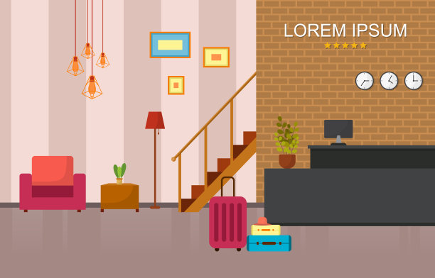 酒店入住，前台扫把图片下载