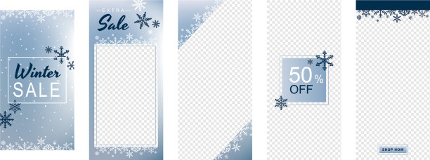 冬季销售社交媒体故事业务图片下载