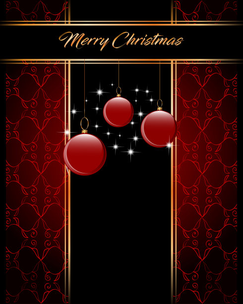 2021优雅的圣诞快乐背景与复古无缝墙纸。图片下载