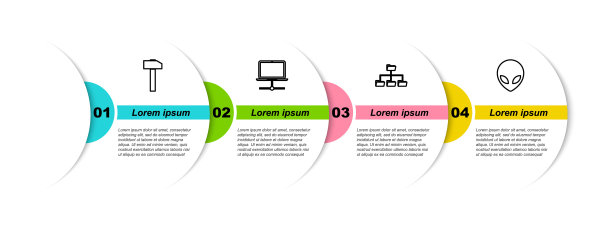 设置线锤，计算机网络，文件夹树和异形。业务信息模板。向量图片下载