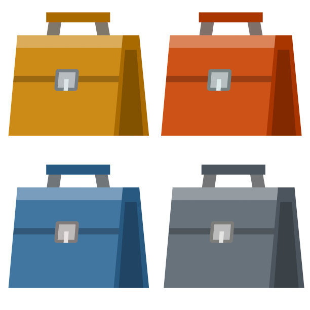 手提箱。一套彩色旅行袋。图片下载