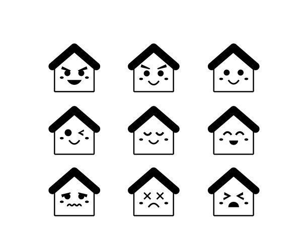 矢量插图一套房子，重新装修，新的建设图片下载