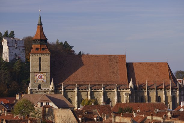 黑教堂，罗马尼亚，特兰西瓦尼亚，布拉索夫图片下载