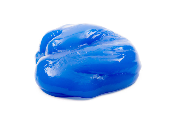 蓝色黏液孤立在白色与剪切路径图片下载