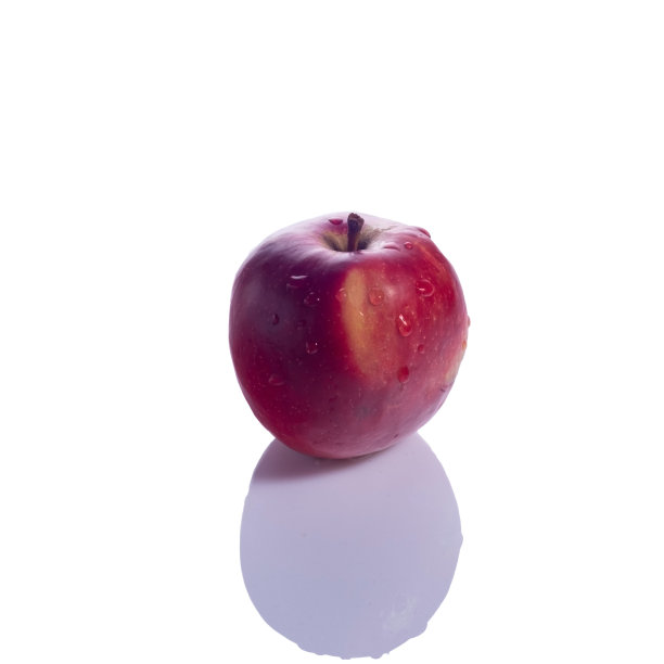 果实红苹果孤立在白色的背景图片下载