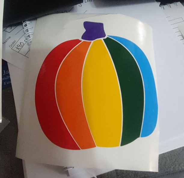 彩虹南瓜乙烯基贴纸图片下载