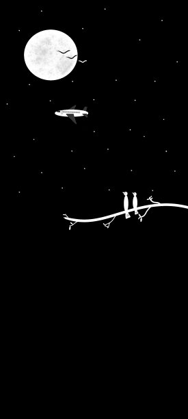 美丽的天空与满月之夜图片下载