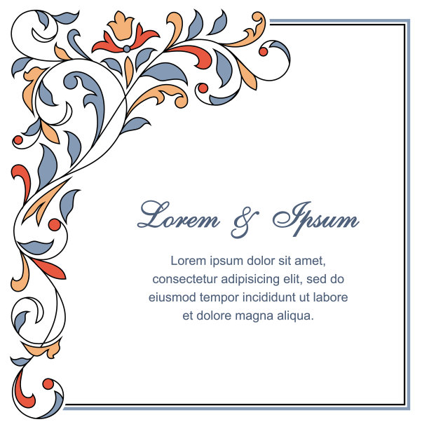 花图案的邀请或贺卡图片下载