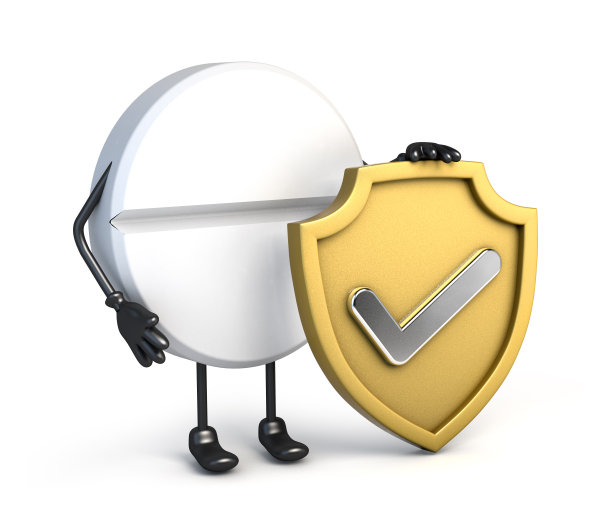 手握金盾带银钩的牌匾人物。3 d演示。图片下载