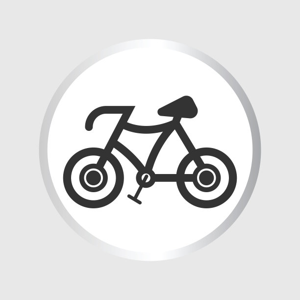 自行车图标上的灰色背景图片下载