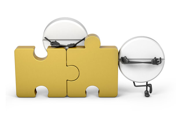 片剂药丸字用片片金色拼图，孤立白色背景，拼图拼图，3d插图图片下载