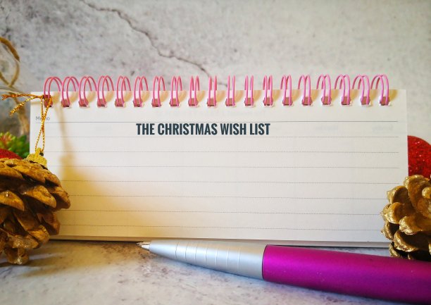 圣诞节的愿望清单。图片下载