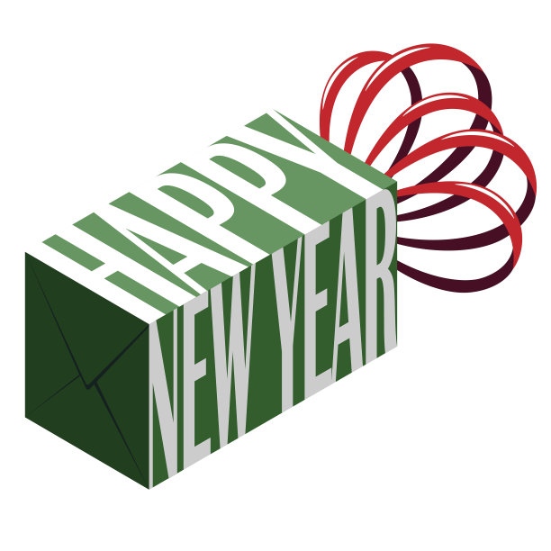 礼品盒，新年庆祝，矢量艺术和插图图片下载