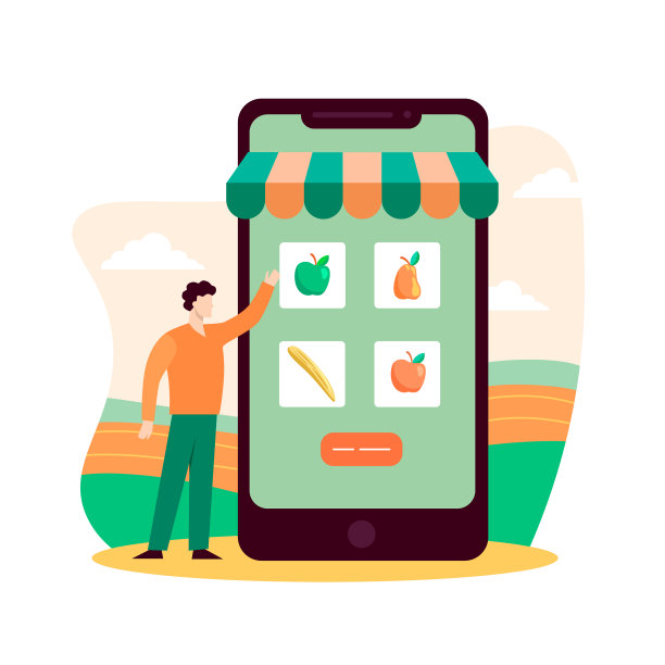 新鲜水果和蔬菜的网上商店。网上订购和销售新的有机收获美味产品。图片下载