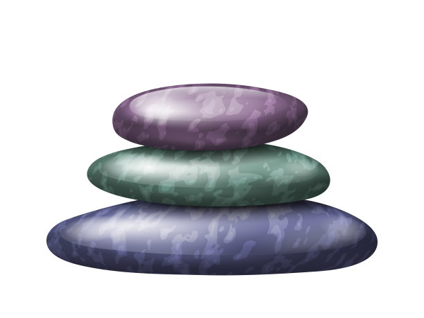 禅宗温泉石堆叠插图图片下载